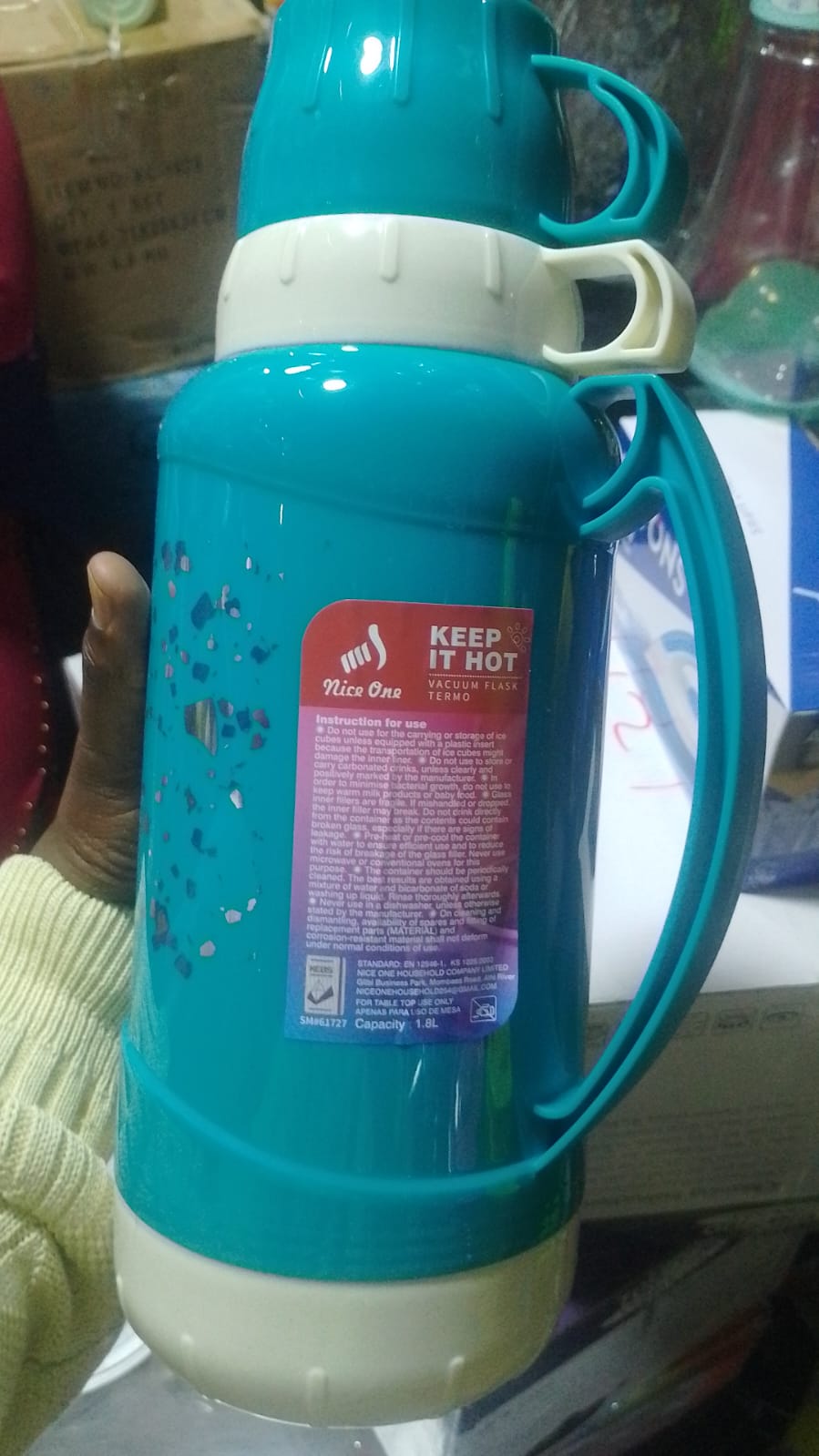 PLASTIC THERMOS 1.8L NICE ONE
